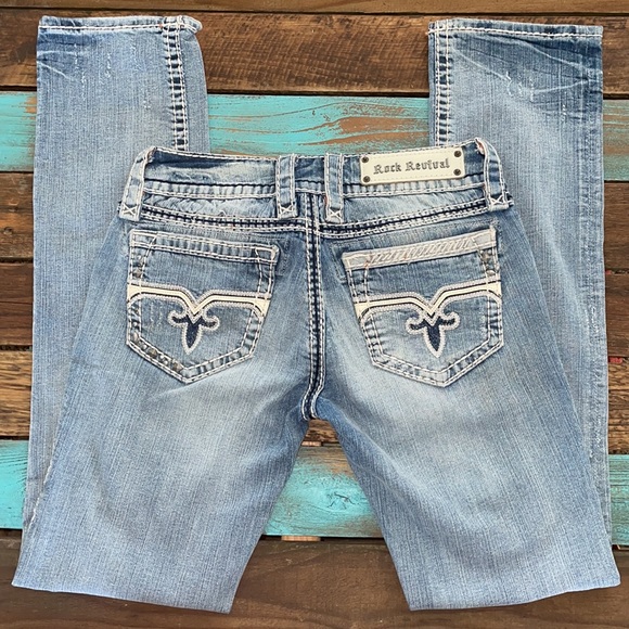 Rock Revival Denim - Distressed Rock Revival Susan Straight Leg Jeans